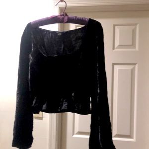 Black Velvet Corset Top
